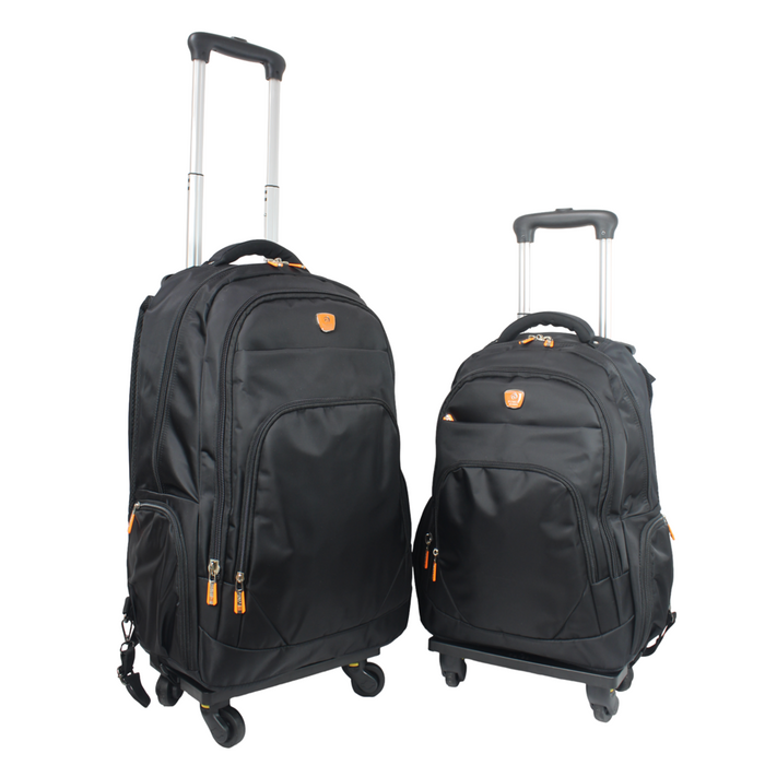 B-1924 2-pc Backpack 4 Wheels (19'22")-Black