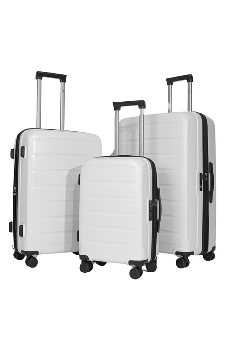 L-988-3-pc(20'26"30") PC Luggage-White(TSA Lock
