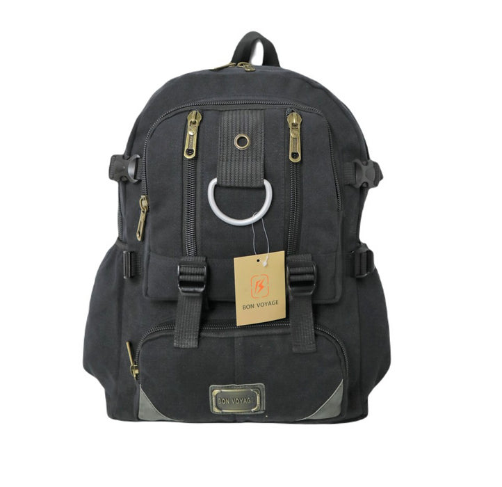 B-BQ 6618B Canvas Backpack 18"-Black