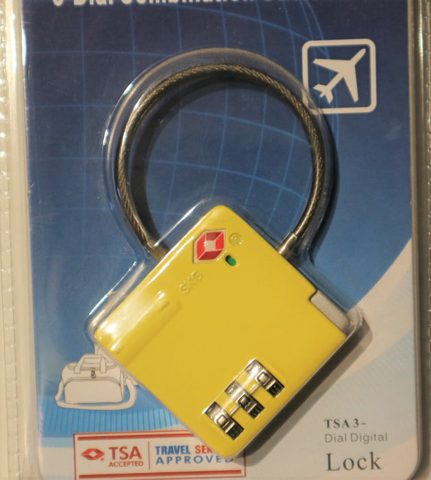 SKG 529B TSA 3-Dial Lock-Yellow