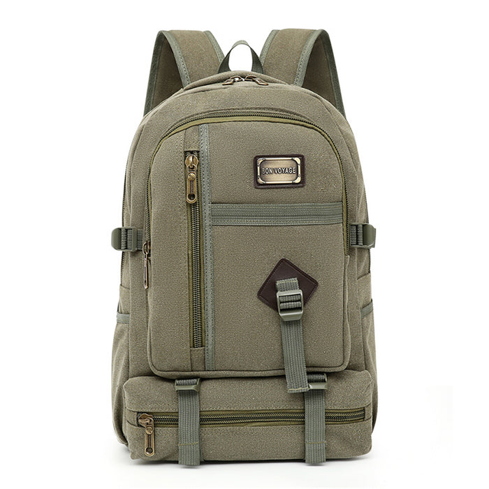 B-BQ 6905 Canvas Backpack-Green