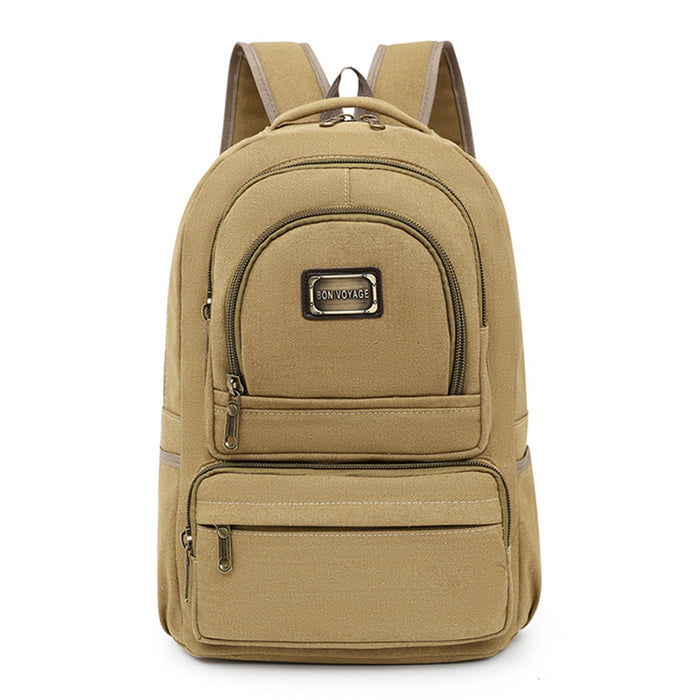 B-BQ 6120 Canvas Backpack-Khaki