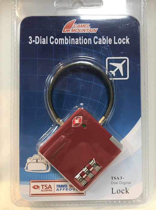 SKG 529B TSA 3-Dial Lock-Red