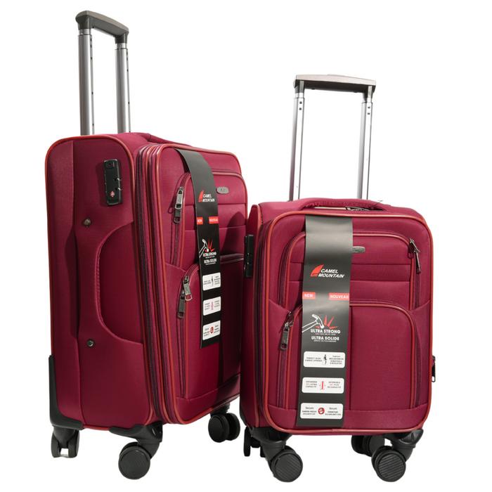 L-9122-2 pcs Luggage16"20'TSA Lock -Red
