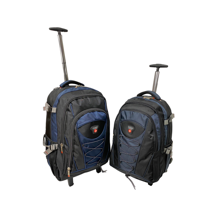 B-2106 2-pc Backpack w/ Wheel (18", 21")-Navy
