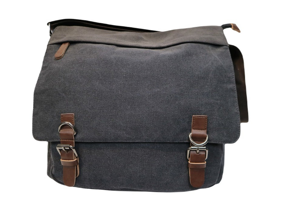 C-MG 8645 Canvas Messenger Bag-Black
