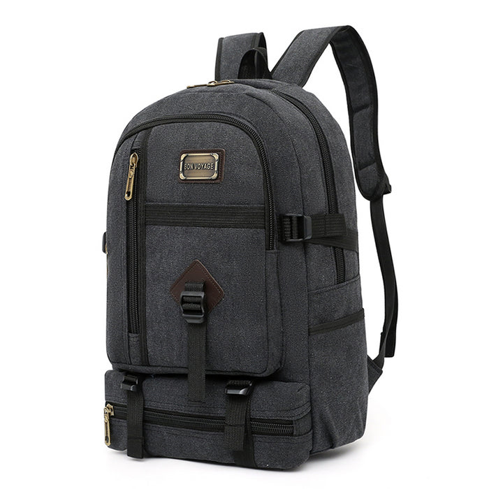 B-BQ 6905 Canvas Backpack-Black