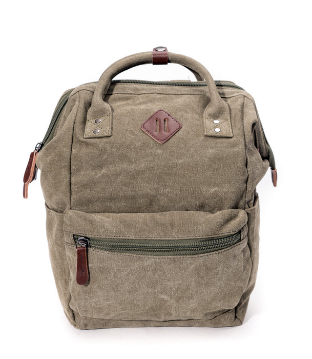 B-MG 6042 Canvas Backpack 15" Olive Green