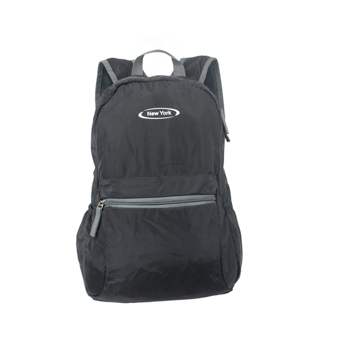 B-B 11038 Packable Backpack 16"- Black