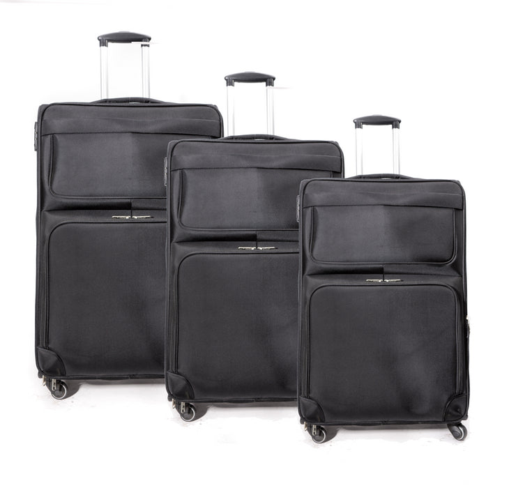 L-BL 89011 3-pc(20"26"30") Luggage-Black