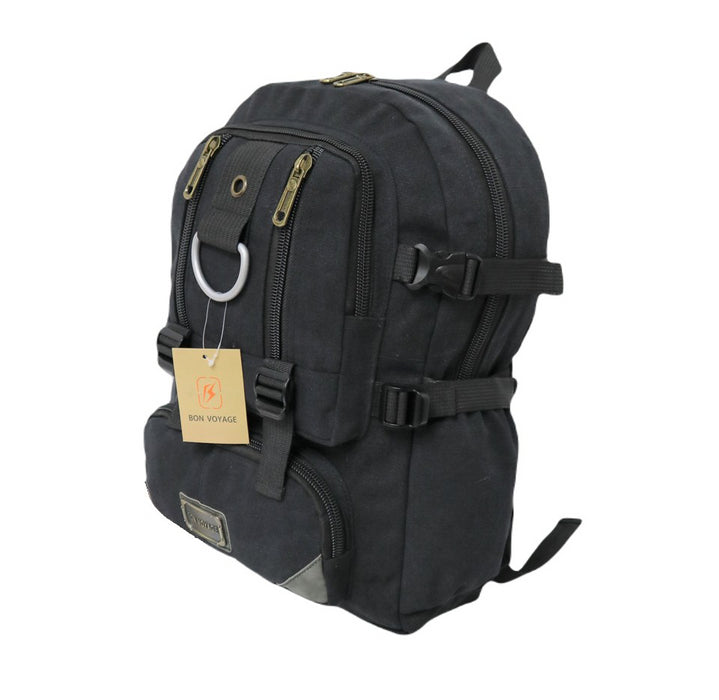 B-BQ 6618B Canvas Backpack 18"-Black
