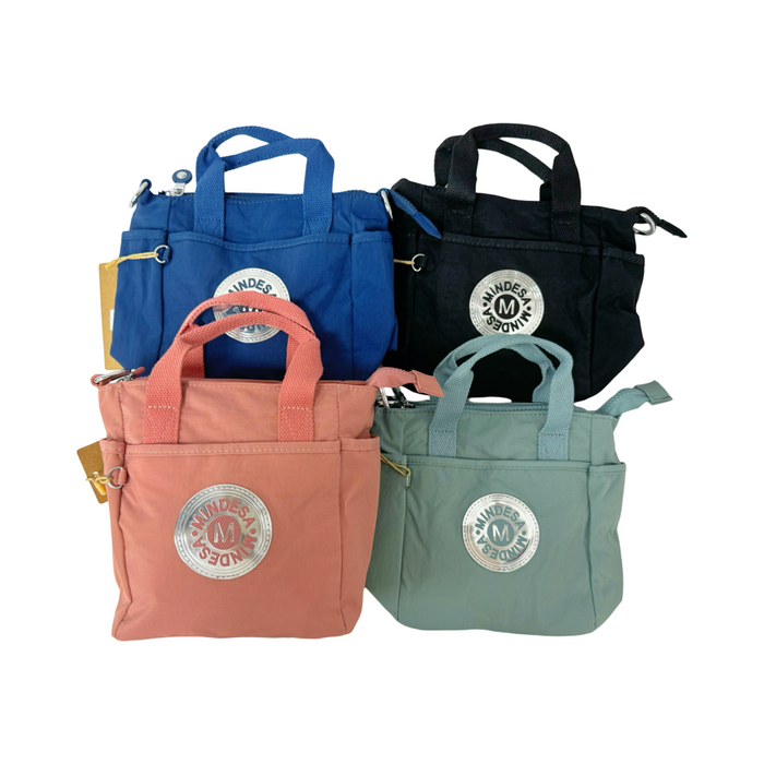T-B 8752 Tote & Cross Body Bag-Black