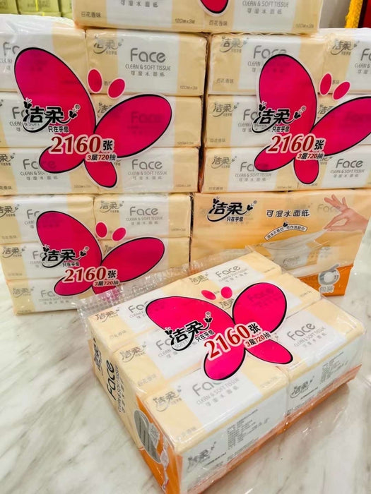 Tissue-#PR073-06 Face Clean & Soft tissue-48/Bags