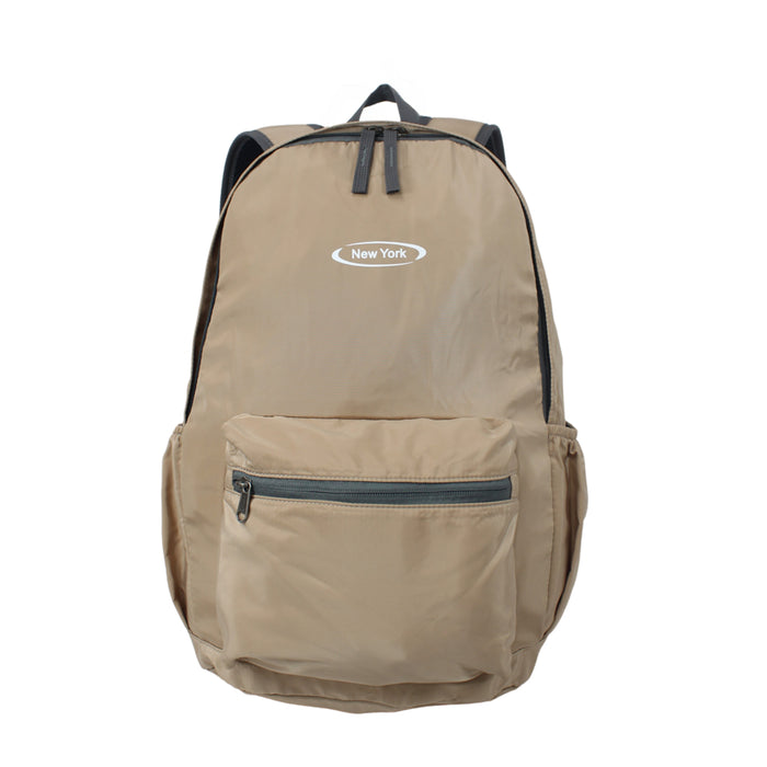 B-B 143 Foldable Backpack Light Weight17"-Khaki