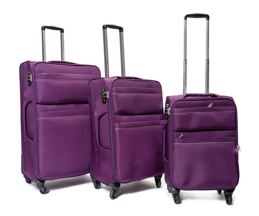 L-BL 89019 3-Pc Luggage-Purple