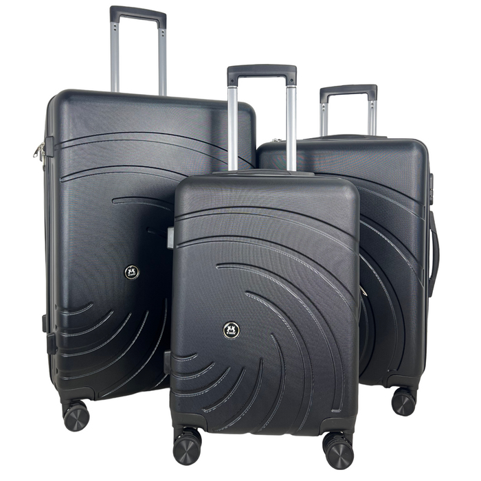 L-6822-3-pc(20'24"28") PC Luggage-Black