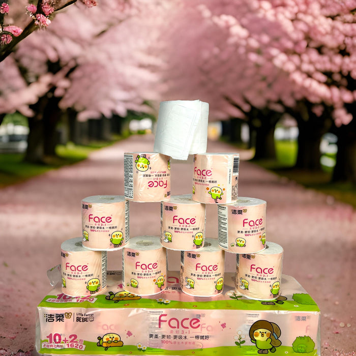 Tissue-#PJ224-12 Toilet Paper-4ply12 rolls/Pack 6 Pack/Case