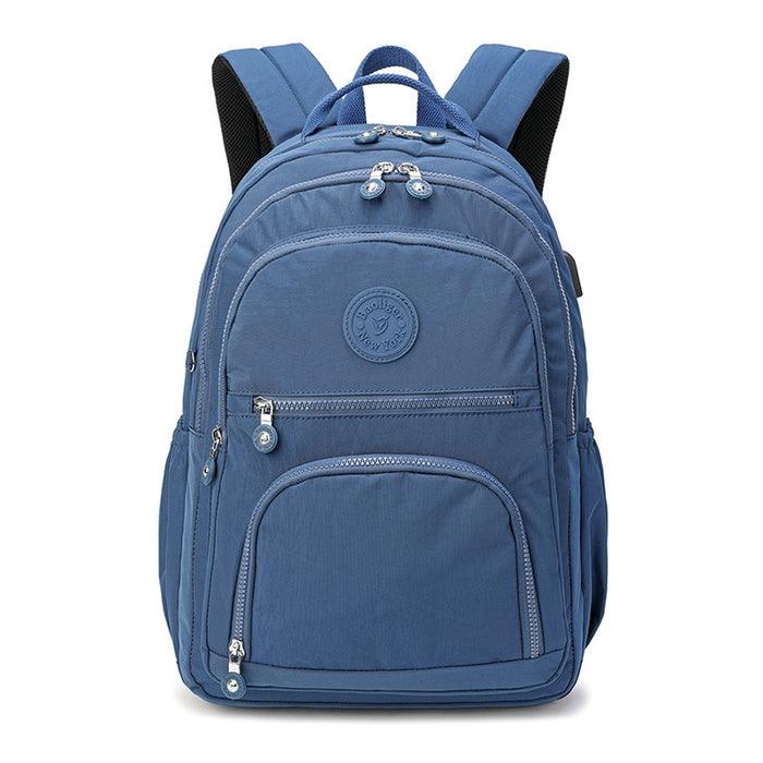 B-B 8646-Backpack (USB Port) Navy 18'