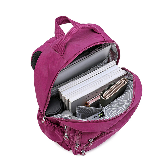 18 Inch Backpack Dark Grey USB Port School Travel Bookbag Daypack B8646
