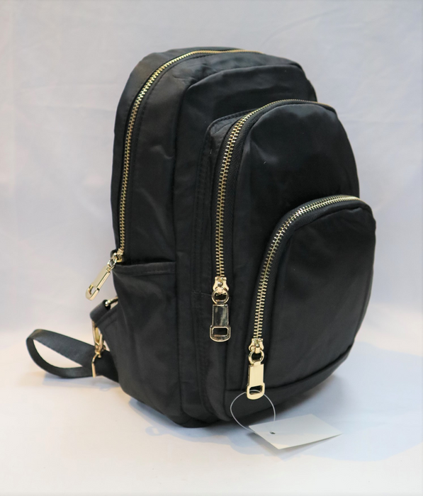 Mini Backpack Black 12 Inch Compact Bookbag Casual School Day Bag TB926