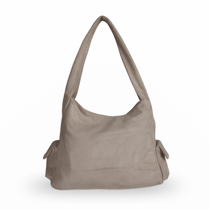 8921# Suede Handbag & Crossbody Bag – Soft Casual Everyday Shoulder Tote