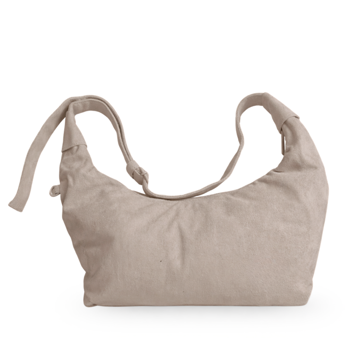 1718# BoBo Suede Crossbody Bag – Soft Shoulder Purse for Women, Everyday Casual Travel Bag