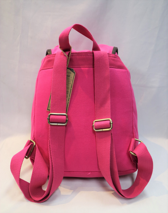 Canvas Backpack Rose Pink 15 Inch School Travel Bookbag Day Pack FP96