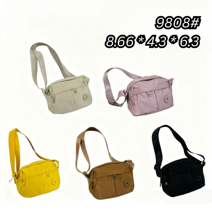 9808# Small Crossbody Bag Women Lightweight Nylon Shoulder Purse Travel Casual