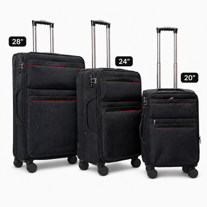 3-Piece Softside Luggage Set for Travel