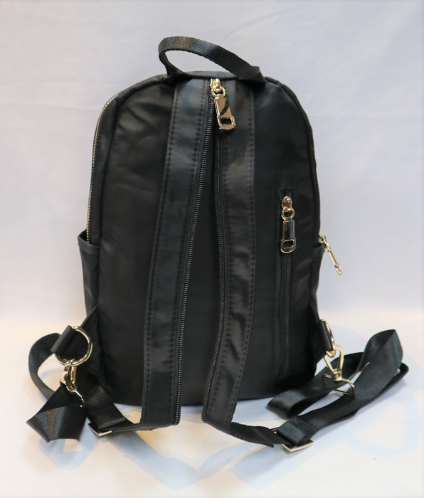 Mini Backpack Black 12 Inch Compact Bookbag Casual School Day Bag TB926
