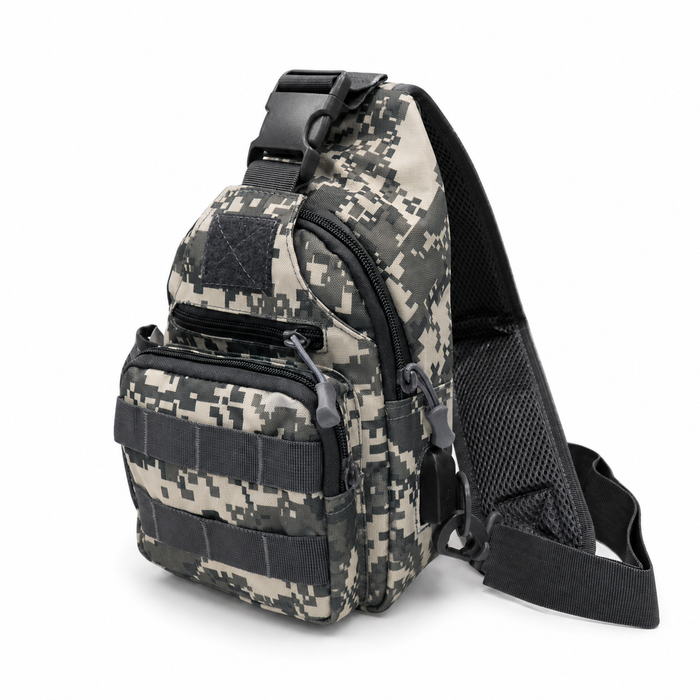 Grey Camo Shoulder Bag for Everyday Carry