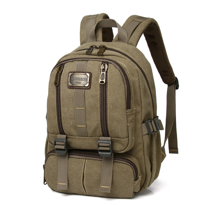 B-BQ 6685 Canvas Backpack 14"-Green