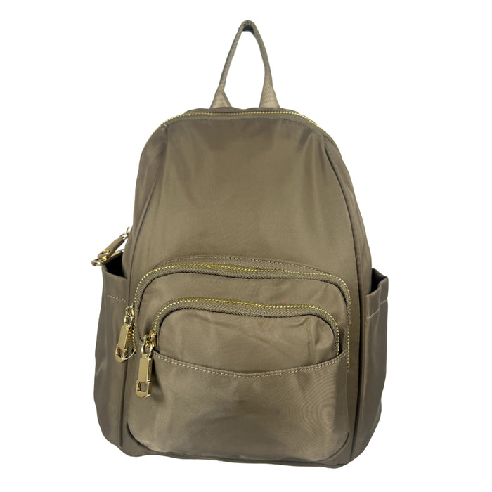 Small Backpack Brown 12 Inch Everyday Carry Daypack Commuter Bookbag B16065