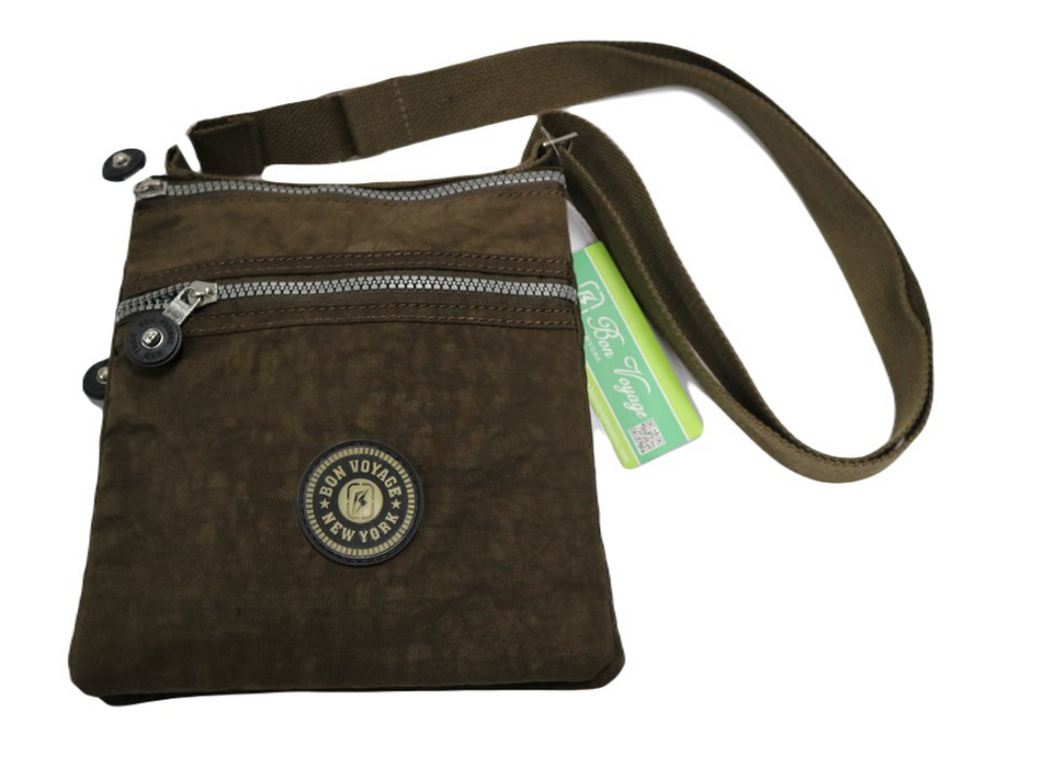Crossbody Bag Coffee Brown Small Shoulder Sling Purse Travel BW1301