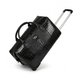 20 Inch Textured Wheeled Duffel Bag for Weekend Travel - Black