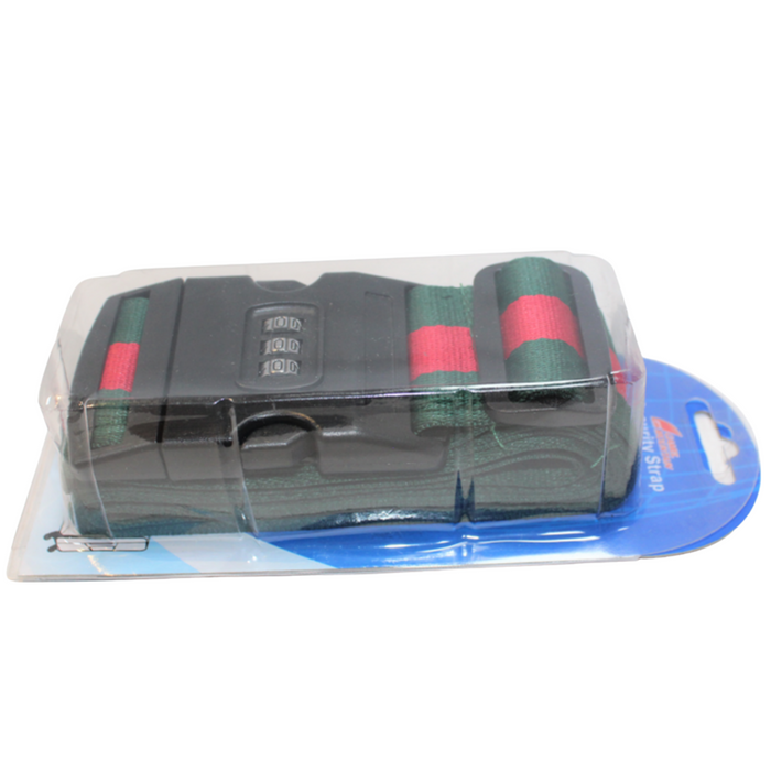 LS-ABA 3301 Luggage Strap-Green/Red