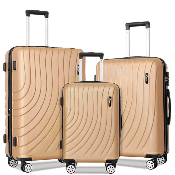 3-Piece Hardside Luggage Set (20"/24"/28") – Polycarbonate Spinner with TSA Lock
