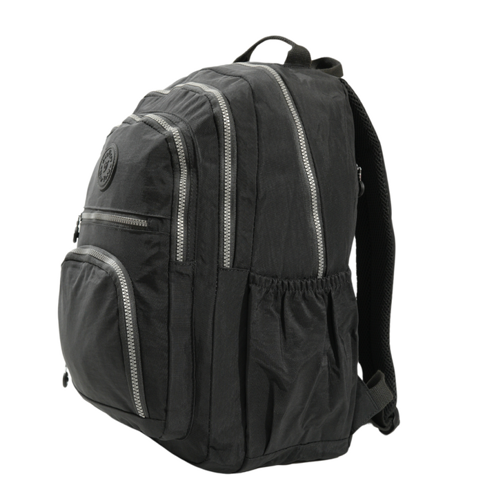 18 Inch Backpack Dark Grey USB Port School Travel Bookbag Daypack B8646