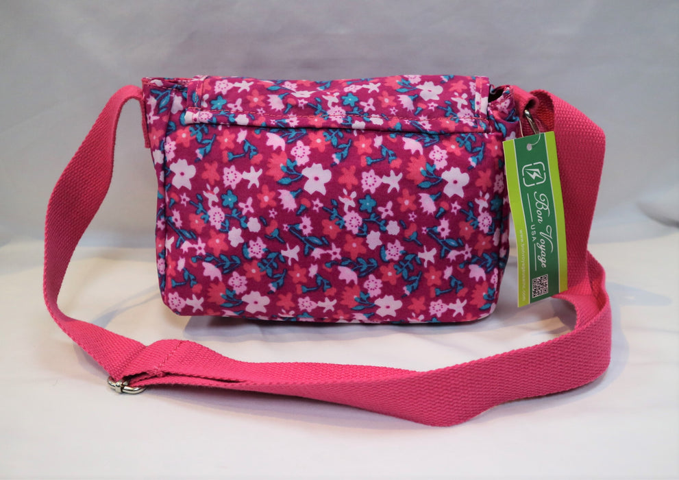 C-BF 9914 Crossbody Bag-Purple Flower(-32)