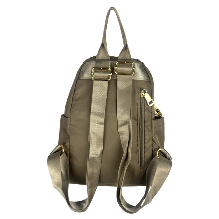 Small Backpack Brown 12 Inch Everyday Carry Daypack Commuter Bookbag B16065