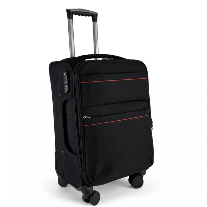 Three-piece softside luggage set for travel