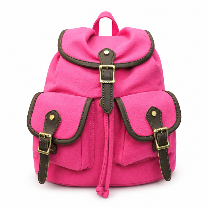 15 Inch Canvas Backpack for School and Travel