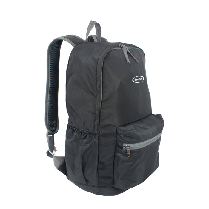 B-B 143 Foldable Backpack Light Weight17"-Black