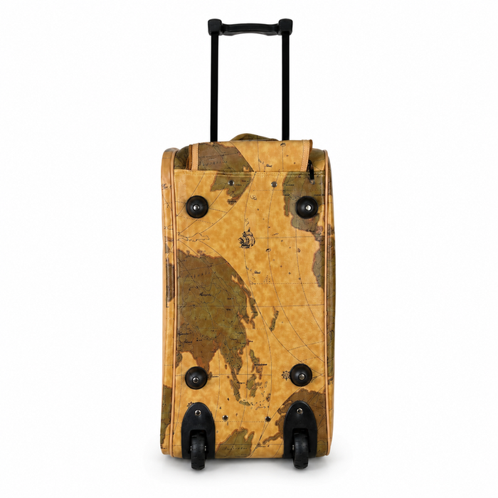 20 Inch Map Print Wheeled Duffel Bag for Weekend Travel