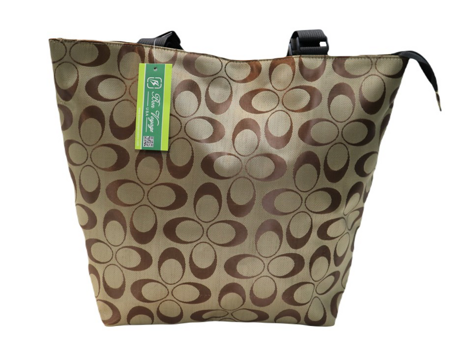Tote Bag Khaki Shoulder Everyday Work Travel Carry Bag 09005-C