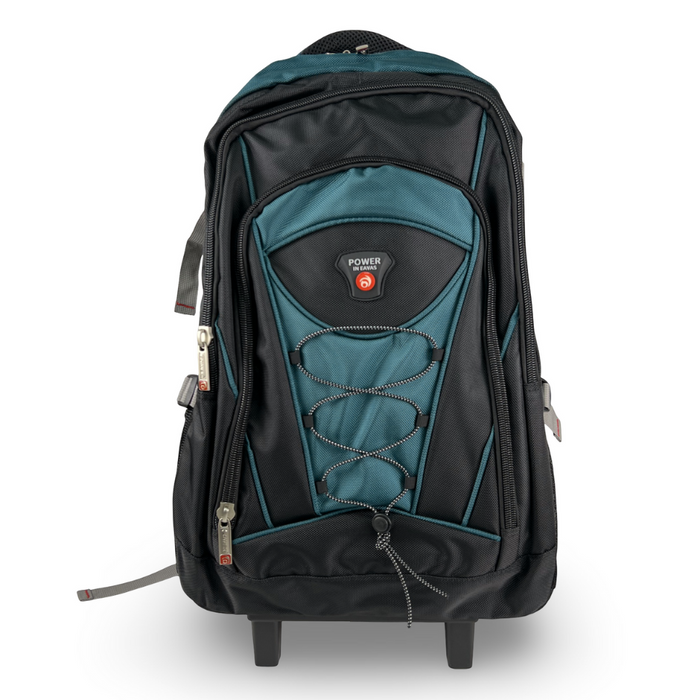 Rolling Backpack Green 2 Piece Set 18 21 Inch Wheeled School Bag 2106