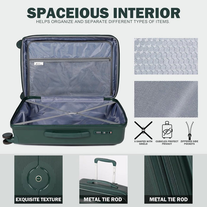 L-PP168 Luggage 20'24"28"-Green