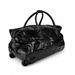 20 Inch Textured Wheeled Duffel Bag for Weekend Travel - Black