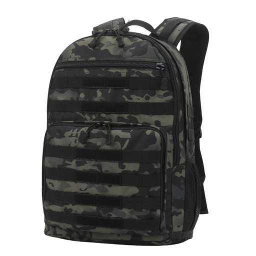 Camouflage Bookbag Day Bag - Black Camou