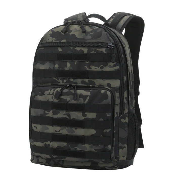 Camouflage Bookbag Day Bag - Black Camou